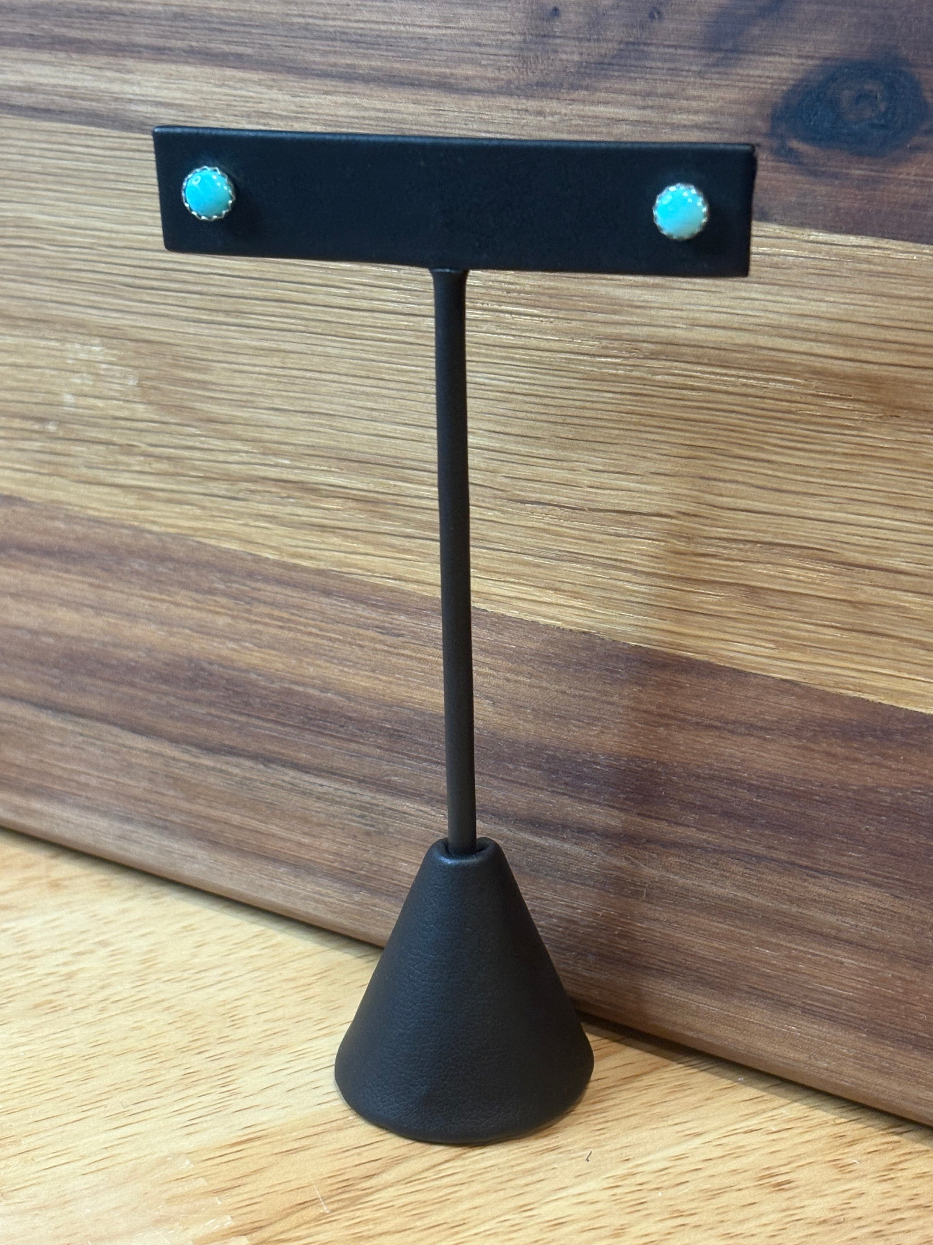 4mm Turquoise Stud Earrings