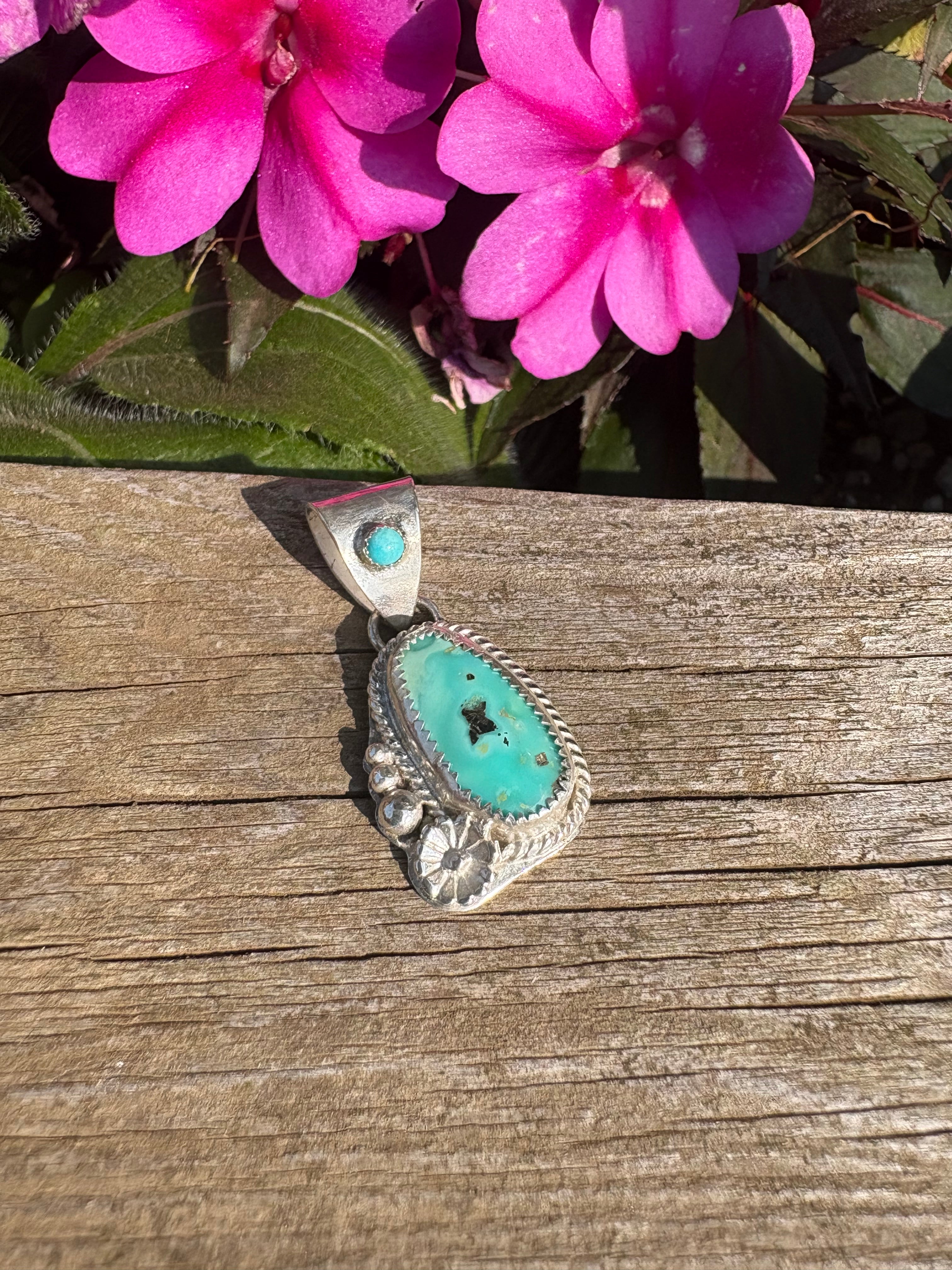 Turquoise Flower Pendant