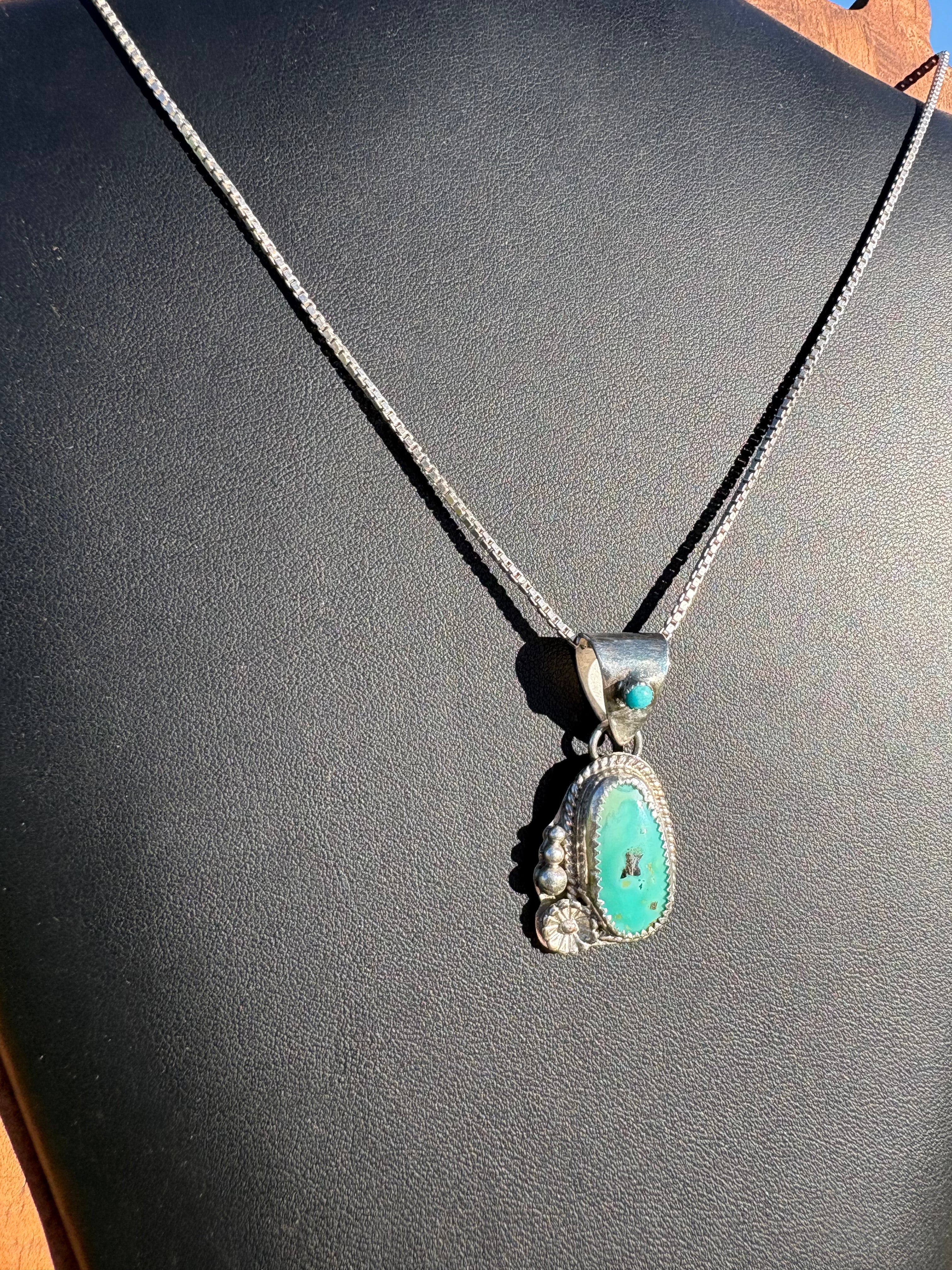 Turquoise Flower Pendant